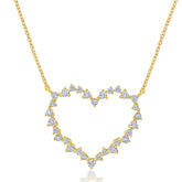 Adore Open Heart Necklace in Gold